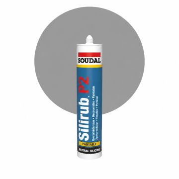 Soudal Silirub P2 RAL 7004 Signaalgrijs 310ml