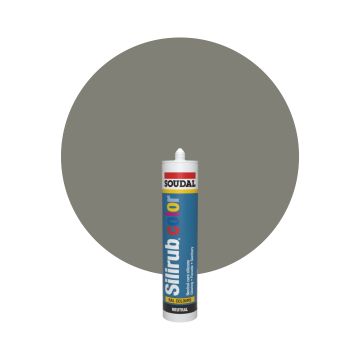 Soudal Silirub Color - RAL 7023 Betongrijs