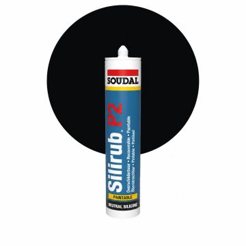 Soudal Silirub P2 Zwart 310ml